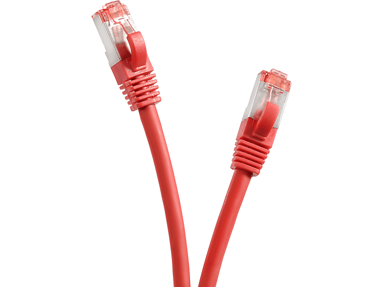 TPFNET 3m / 3 Netzwerkkabel 1000Mbit, rot, m Netzwerkkabel, S/FTP Patchkabel