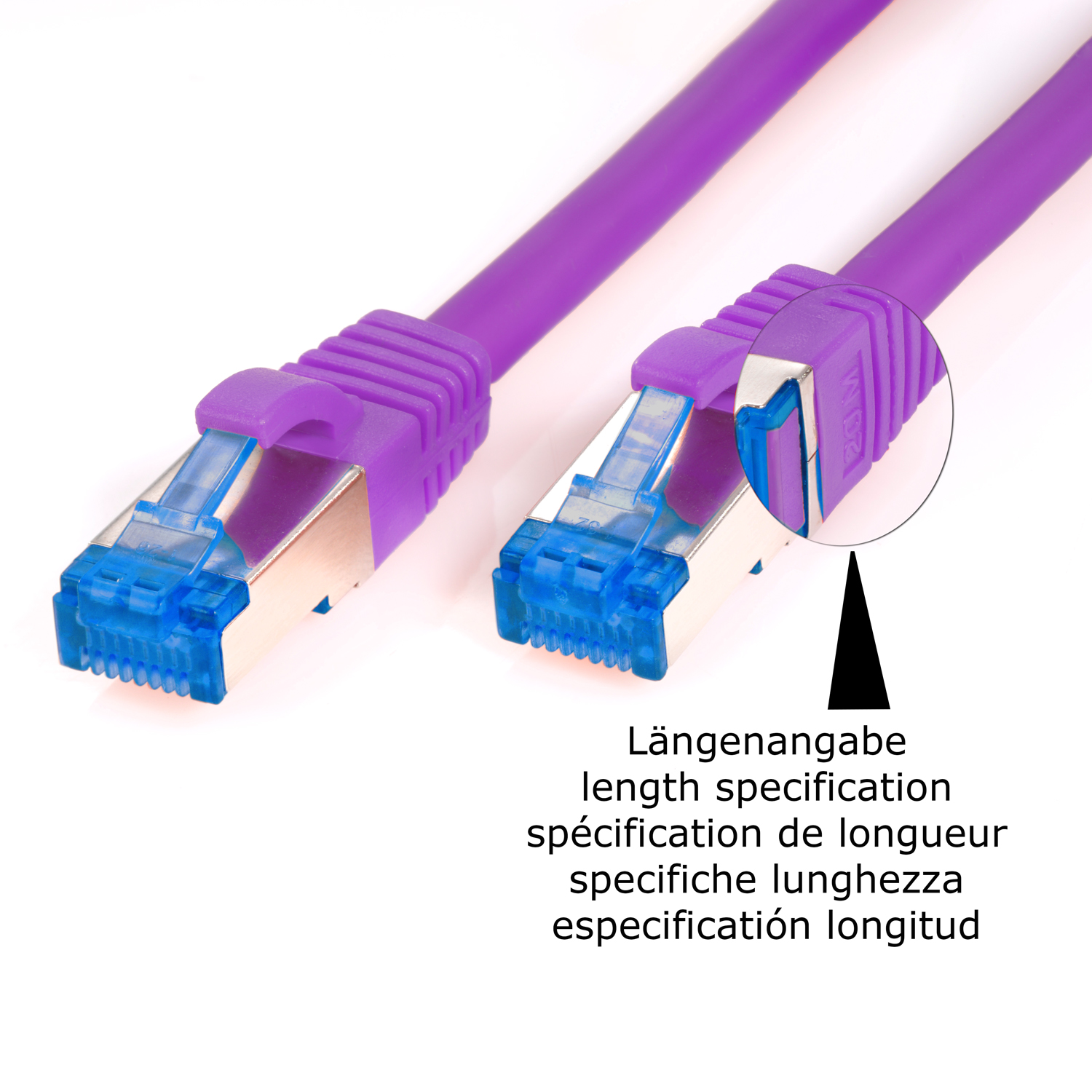 Patchkabel / Netzwerkkabel, violett, 10GBit, 10m m S/FTP 10 Netzwerkkabel TPFNET