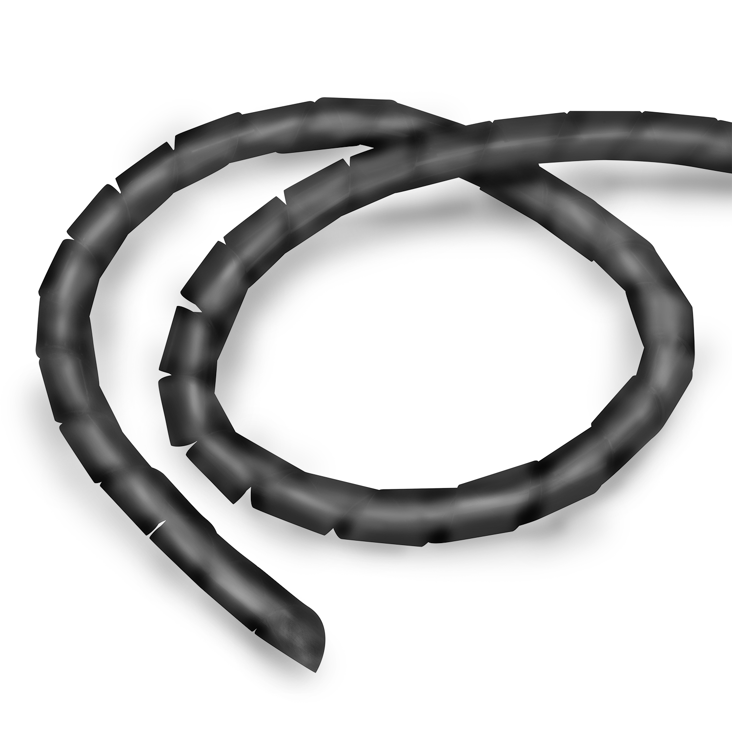 TPFNET Premium Spiral-Kabelschlauch 20-130mm, Schwarz 10m Kabelschlauch, Schwarz