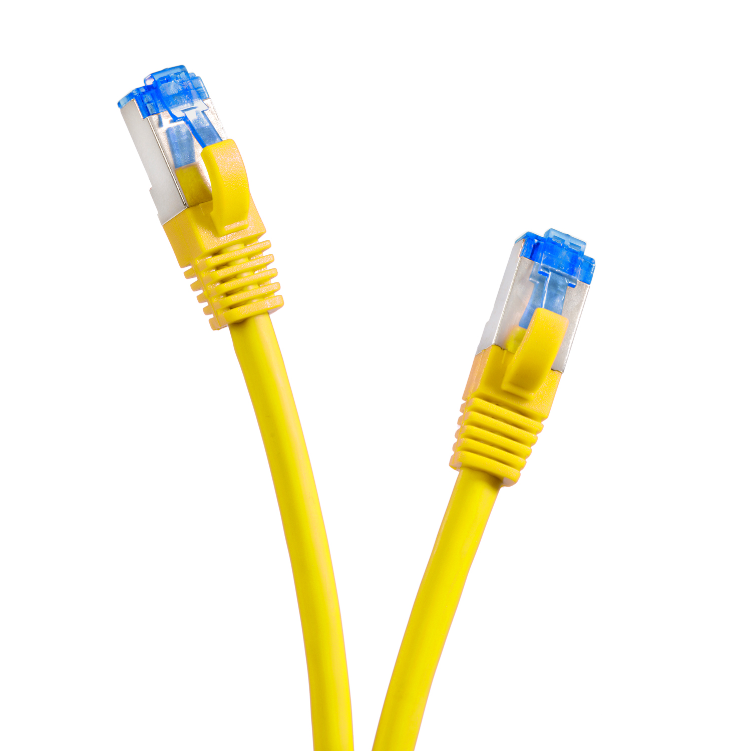 TPFNET 7,5m Netzwerkkabel, 7,5 m 10GBit, gelb, / S/FTP Netzwerkkabel Patchkabel