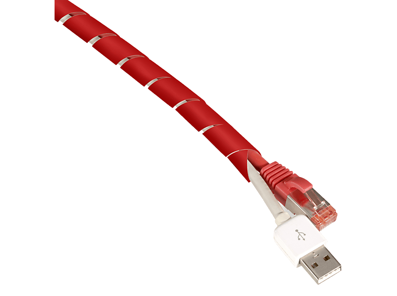 TPFNET Premium Spiral-Kabelschlauch 12-75mm, Kabelschlauch, Rot, 10m Rot