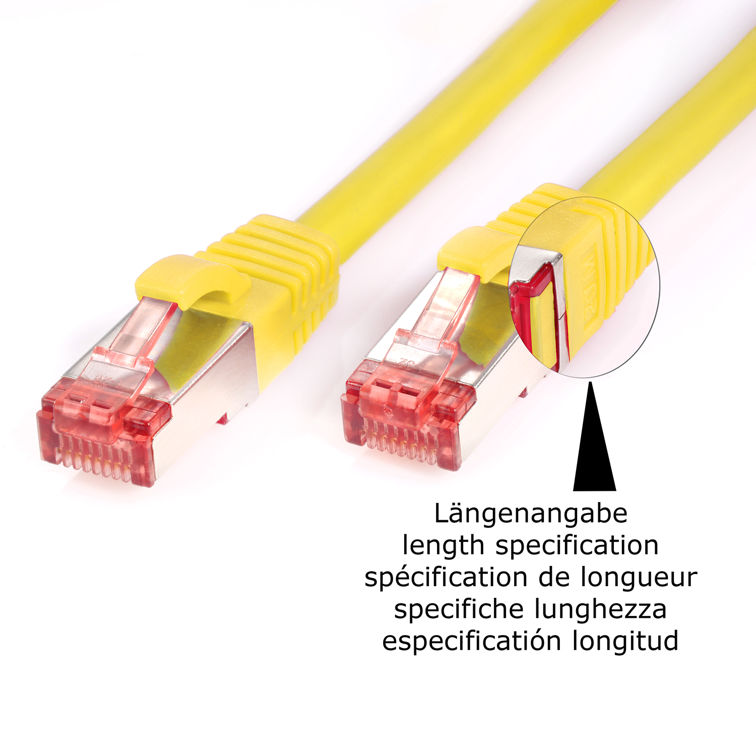 TPFNET 1000Mbit, gelb, 1,5 S/FTP Netzwerkkabel, m Pack / Netzwerkkabel Patchkabel 10er 1,5m