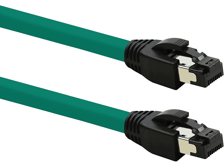 TPFNET 0,25m Patchkabel / Netzwerkkabel S/FTP 40 GBit, grün, Netzwerkkabel, 0,25 m | Adapter & Netzwerkkabel