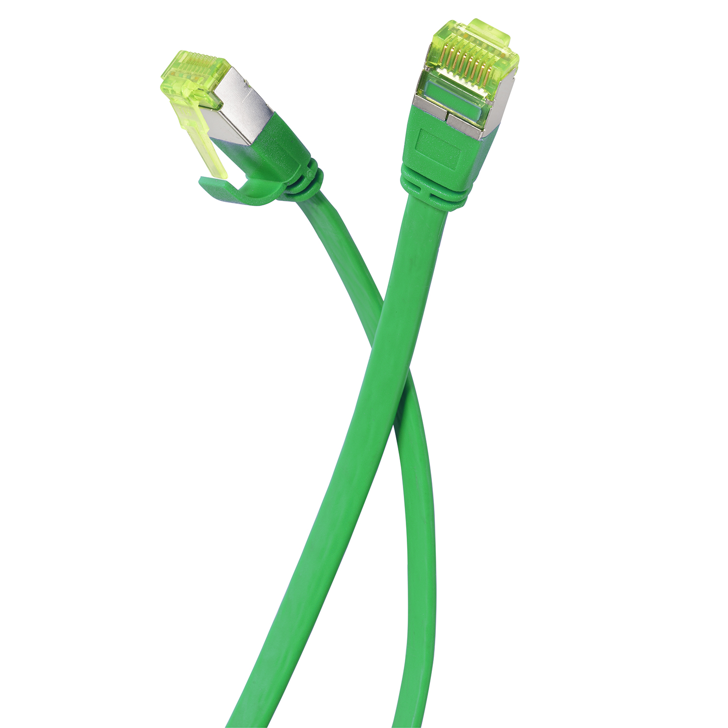 TPFNET 5er Pack grün, 10 / Netzwerkkabel, Flachkabel 7,5m Patchkabel m U/FTP GBit, 7,5