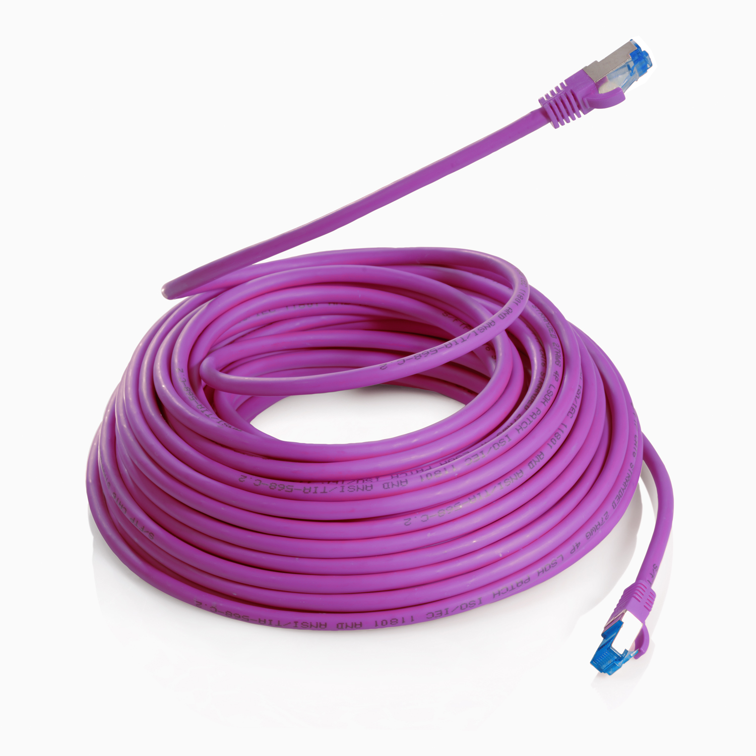 10GBit, m Patchkabel 0,50m / violett, S/FTP TPFNET Netzwerkkabel, Netzwerkkabel 0,5