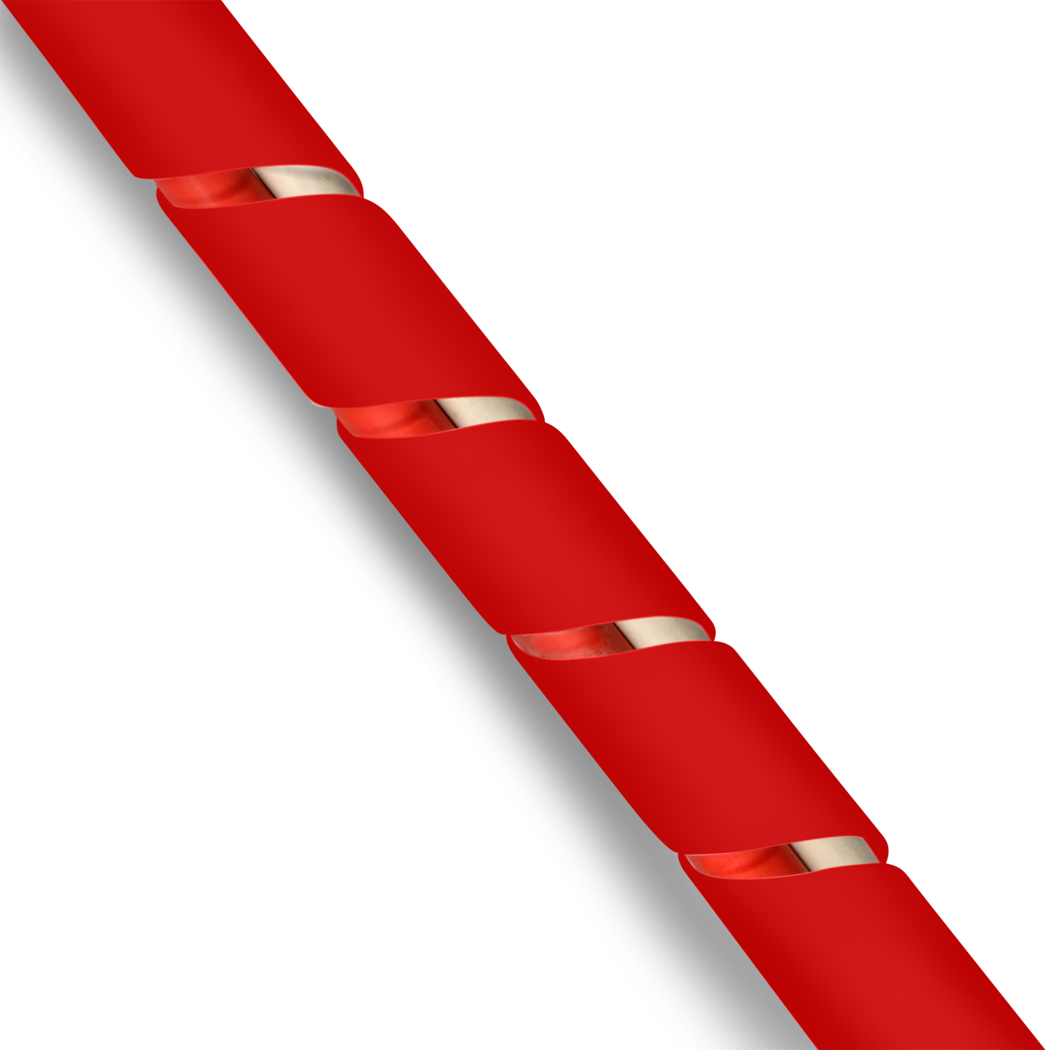TPFNET 3er Pack Premium Spiral-Kabelschlauch 4-50mm, Rot Rot, Kabelschlauch, 10m
