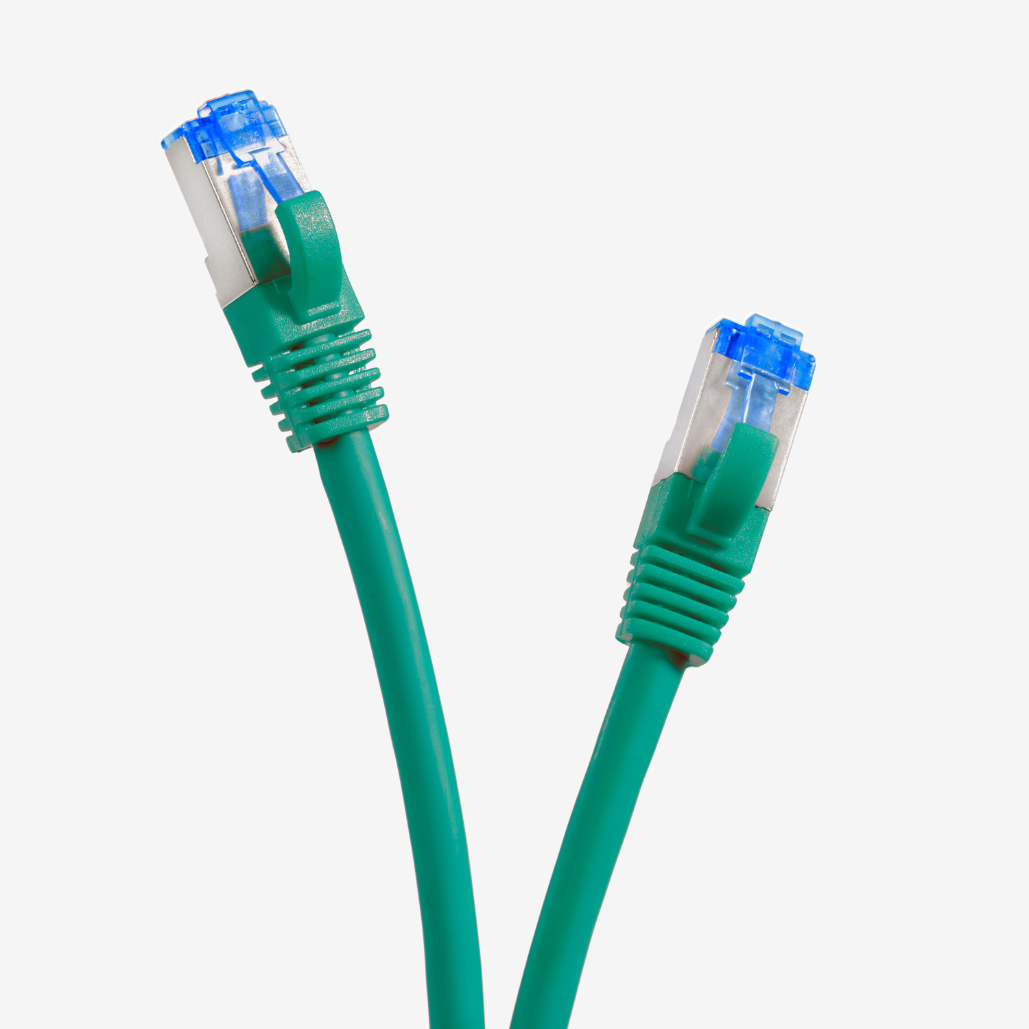 TPFNET 7,5m Patchkabel Netzwerkkabel grün, S/FTP / 7,5 m 10GBit, Netzwerkkabel