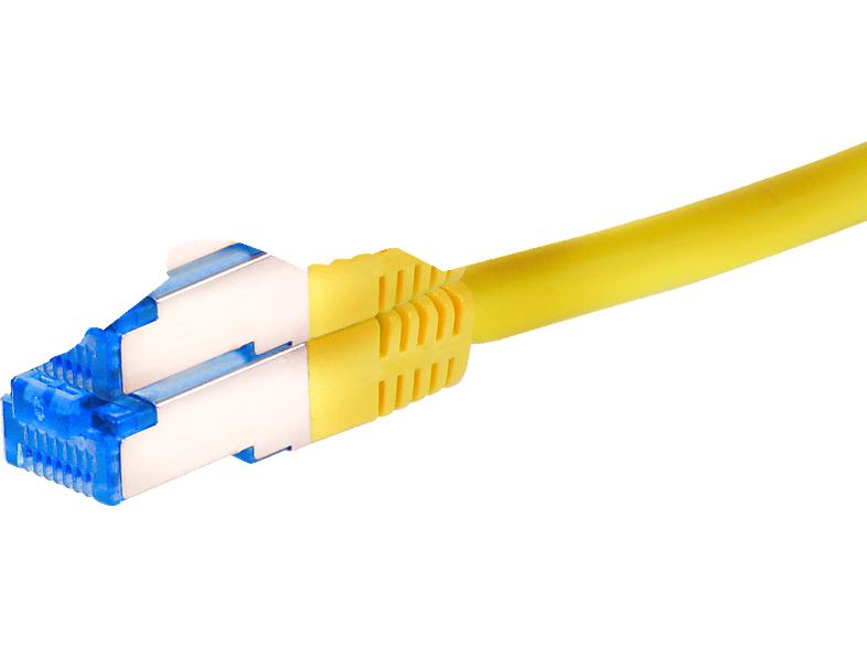 TPFNET 5er Pack 7,5m Patchkabel m / 7,5 Netzwerkkabel, Netzwerkkabel S/FTP 10GBit, gelb