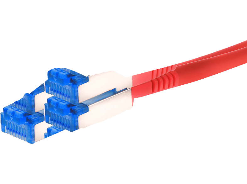 TPFNET 10er 2 10GBit, Patchkabel Netzwerkkabel S/FTP m Netzwerkkabel, Pack / rot, 2m