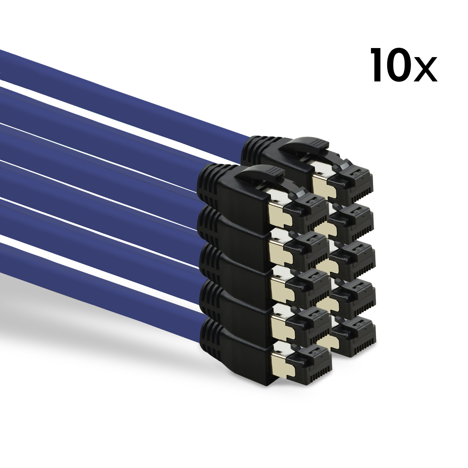 TPFNET 10er Pack violett, m 40 1,5 GBit, Netzwerkkabel Netzwerkkabel, Patchkabel / 1,5m S/FTP