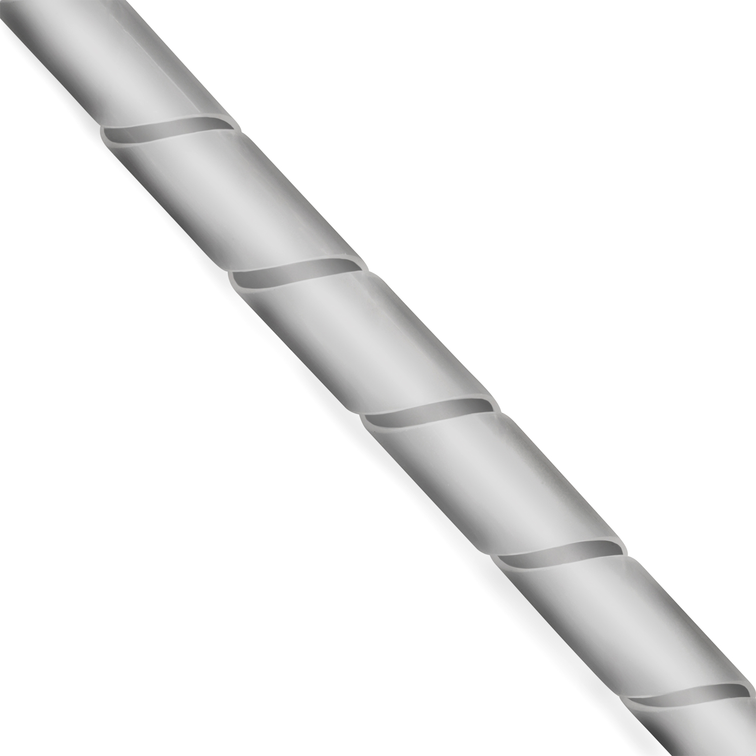 TPFNET Premium Spiral-Kabelschlauch Silber, 6-60mm, Silber 10m Kabelschlauch