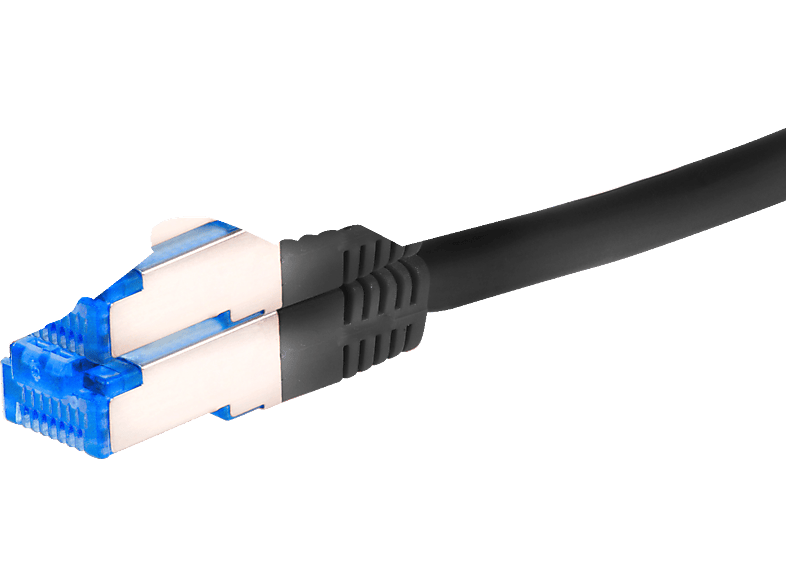TPFNET 5er Pack 1,5m Patchkabel / Netzwerkkabel S/FTP 10GBit, schwarz, Netzwerkkabel, 1,5 m