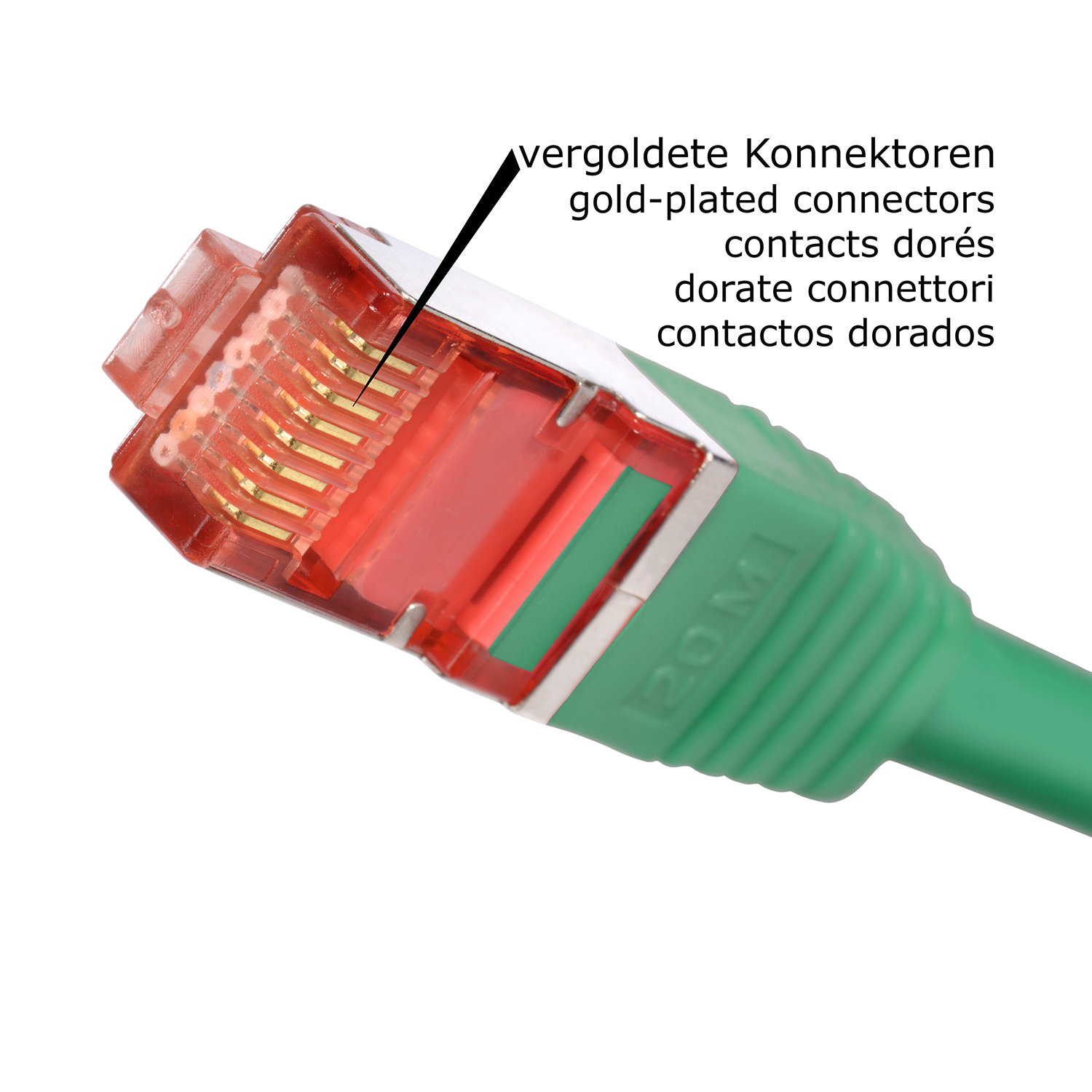 Netzwerkkabel, 0,5 grün, / 5er 0,50m m TPFNET S/FTP 1000Mbit, Netzwerkkabel Patchkabel Pack