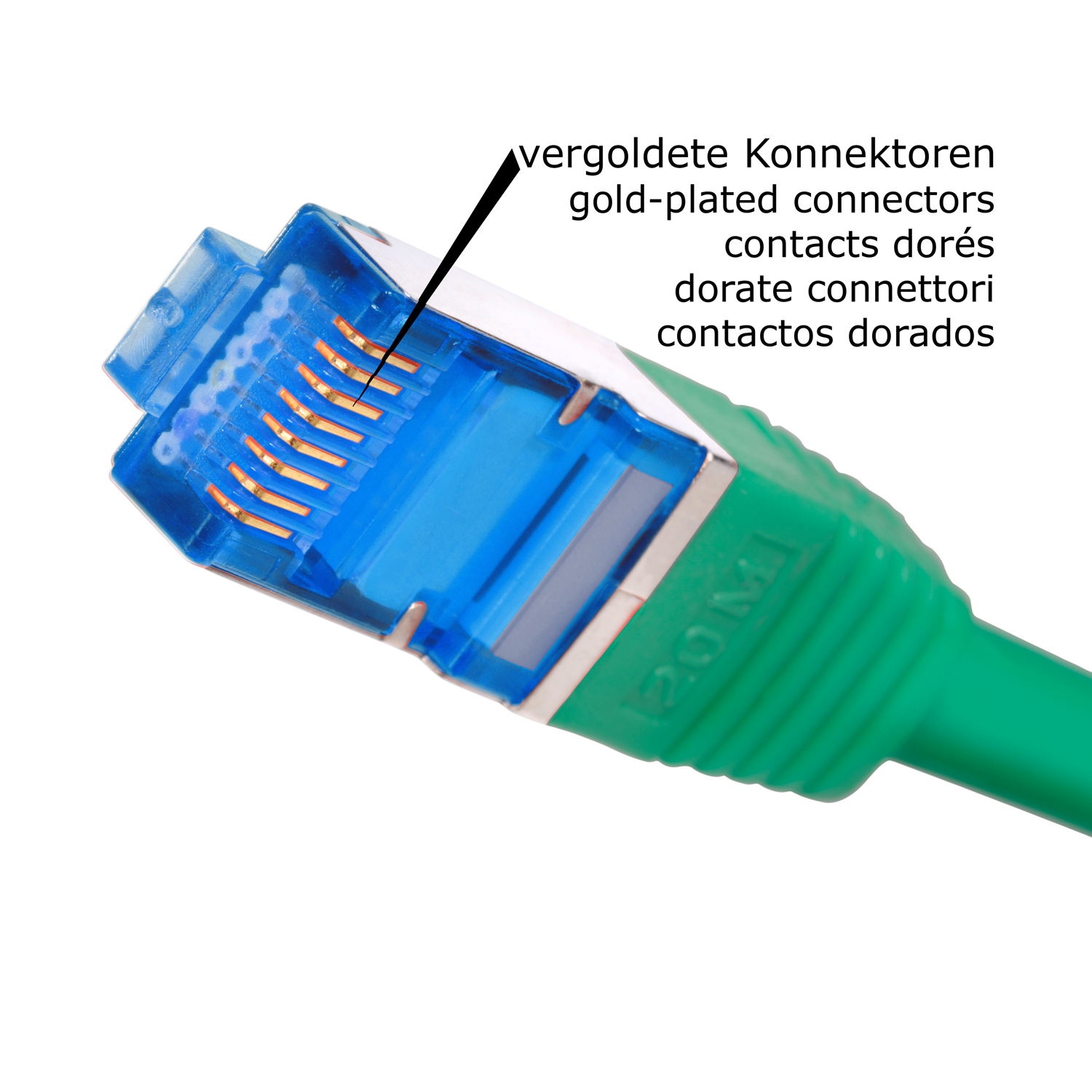 2 S/FTP Pack grün, Netzwerkkabel, 10GBit, Netzwerkkabel 5er m 2m TPFNET / Patchkabel