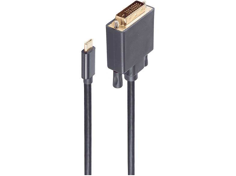 SHIVERPEAKS DVI-D Stecker 24+1 auf USB Typ C Stecker, 1,8m, DVI Kabel, 1,8 m