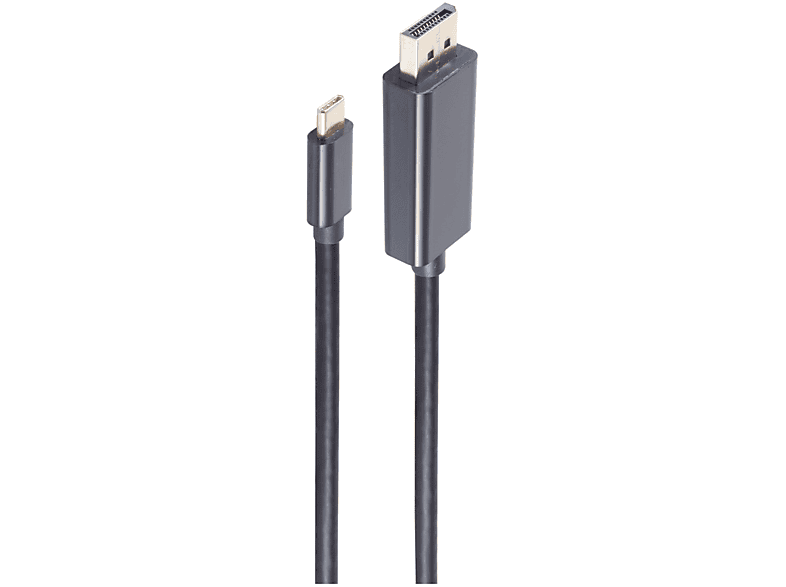 SHIVERPEAKS Displayport Stecker auf USB TypC Stecker 60Hz 1,8m, DisplayPort Adapter, 1,8 m