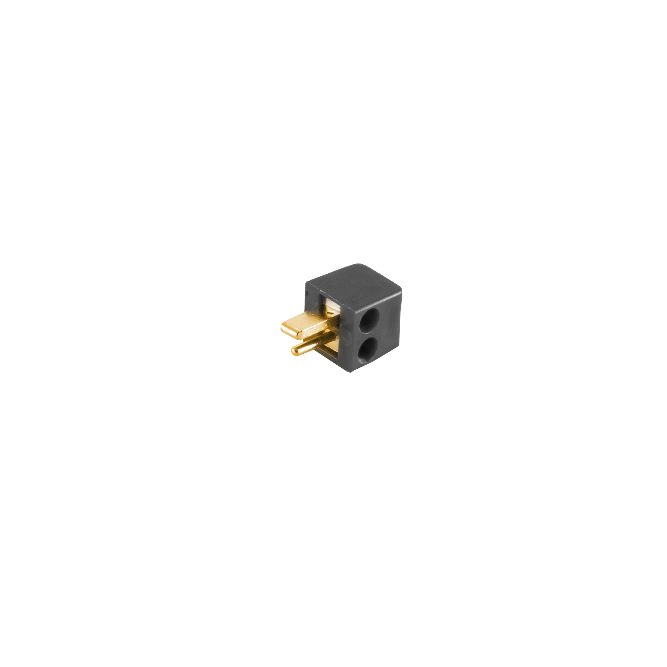 vergoldet SHIVERPEAKS mini,schraubbar LS-Winkelstecker schwarz, Stecker/ Adapter