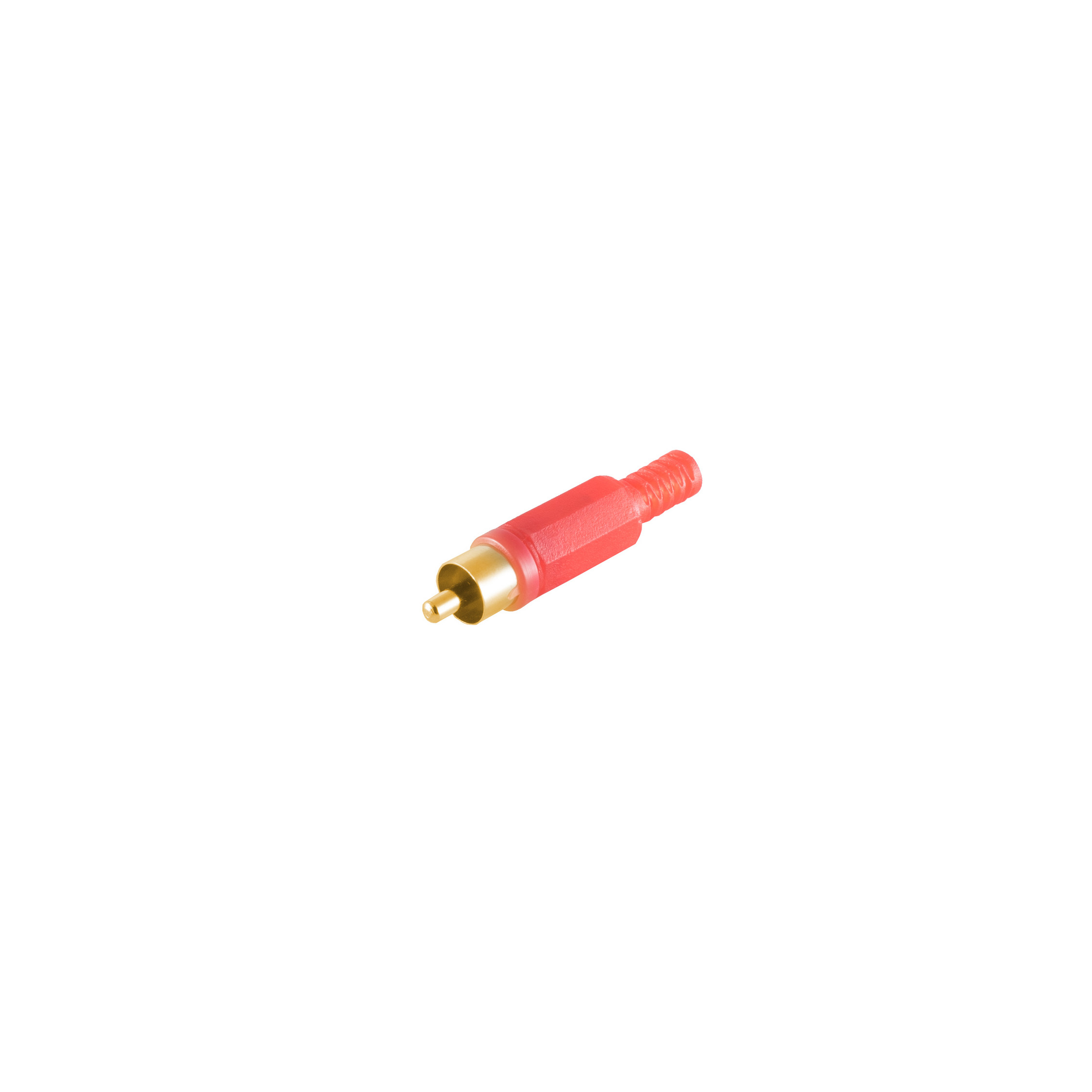 SHIVERPEAKS Cinchstecker - Stecker/ - vergoldet Kontakte, rot Adapter