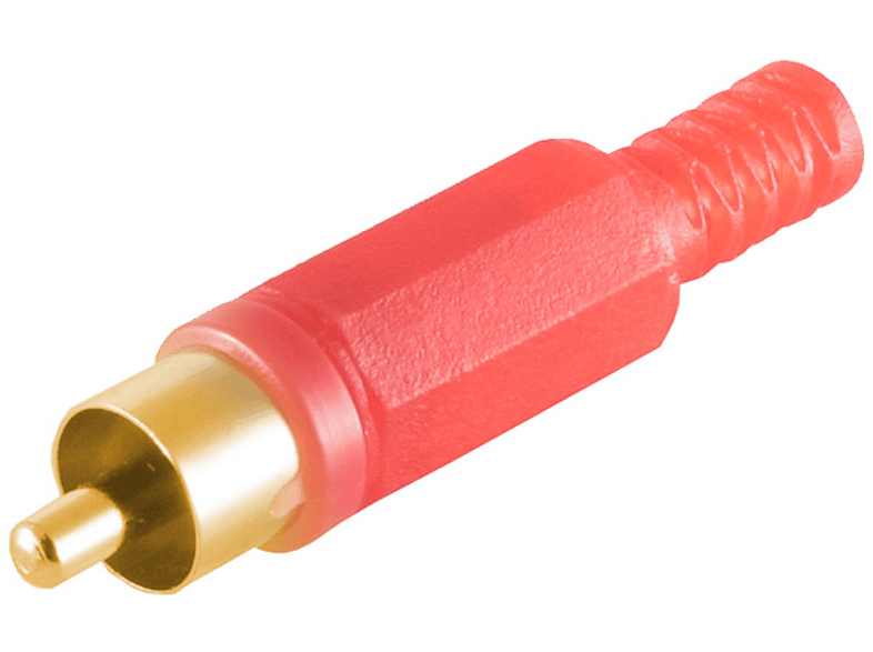 SHIVERPEAKS Cinchstecker - rot - vergoldet Kontakte, Stecker/ Adapter