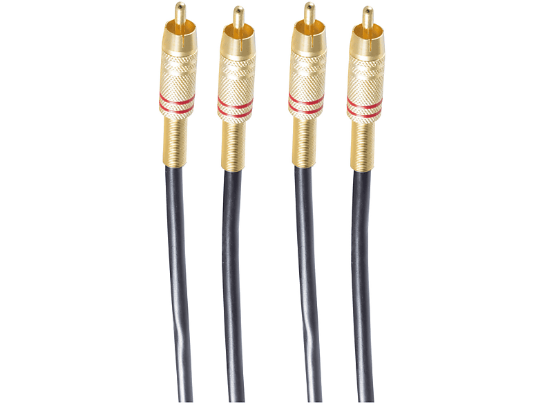 Ecabo 10047 Cinch-Kabel 2 Auf 2 - RCA Stecker - Für Hi-Fi, Stereo