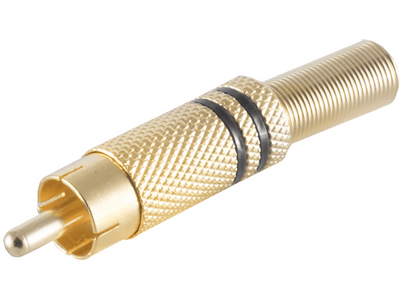 SHIVERPEAKS Cinchstecker Metall vergoldet, 6mm, schwarz, Stecker/ Adapter | Adapter & Kabel