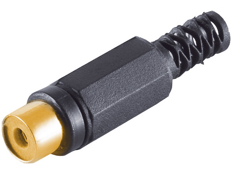 SHIVERPEAKS Cinchkupplung - Kontakte, schwarz Adapter Stecker/ - vergoldet