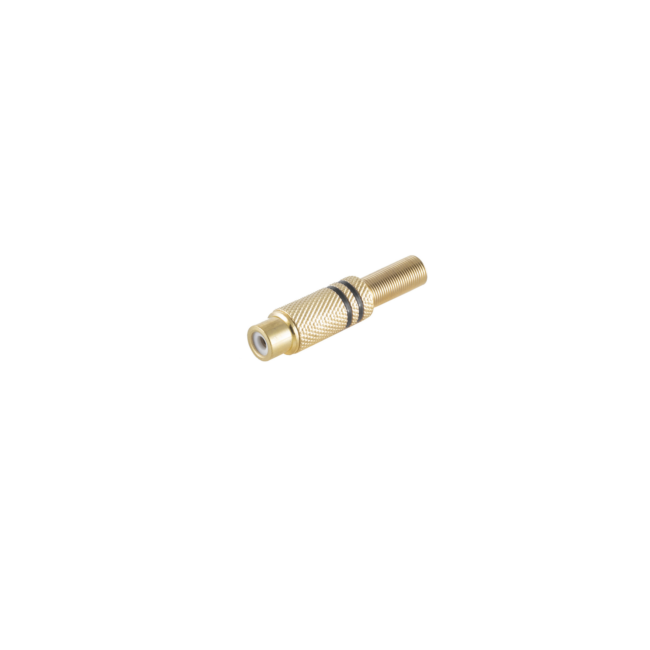 Stecker/ Cinchkupplung vergoldet, Adapter Metall 6mm, SHIVERPEAKS schwarz,
