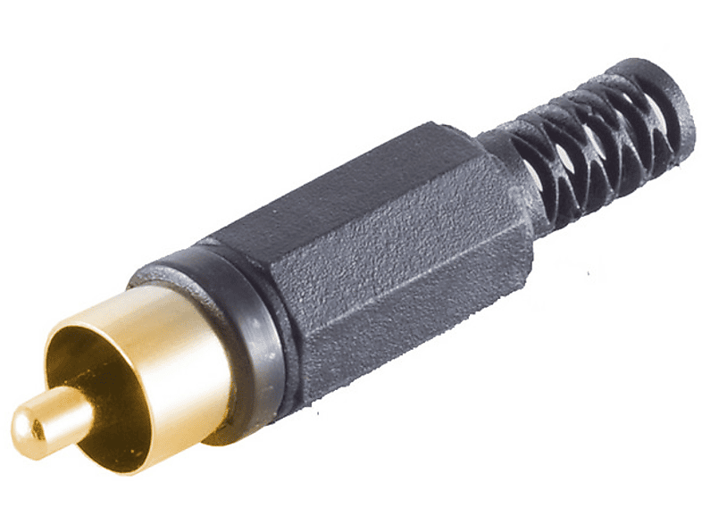 Stecker/ Adapter SHIVERPEAKS vergoldet schwarz - Cinchstecker - Kontakte,