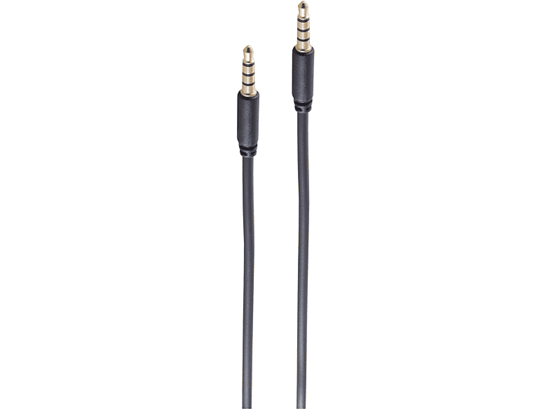 SHIVERPEAKS 3,5mm Mini-St. - 3,5mm Mini-St. Rund sw 4 pin 1,5m, AUX Kabel, 1,5 m | Adapter & Kabel