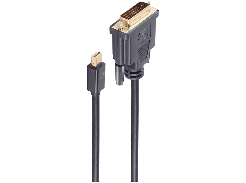 Kabel, D Mini m 24+1 1.2/DVI 5 SHIVERPEAKS DisplayPort 5m, Displayport schwarz Stecker