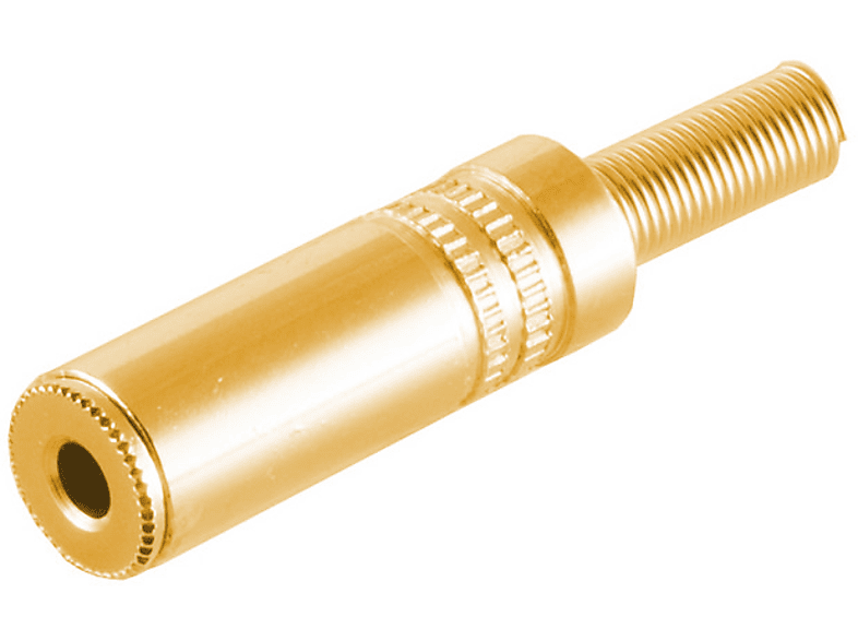 SHIVERPEAKS Klinkenkupplung Stereo 3,5mm, Metall vergoldet, Stecker/ Adapter