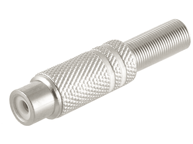SHIVERPEAKS Cinchkupplung Metall 6mm, weiß, Adapter Stecker