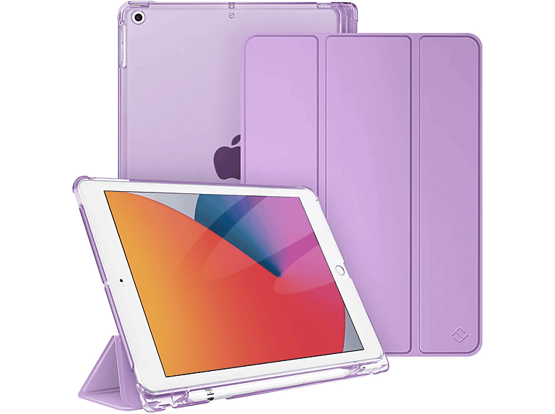 FINTIE Hülle iPad Polykarbonat, Lavendel Tablethülle Kunstleder, für Bookcover Kunststoff