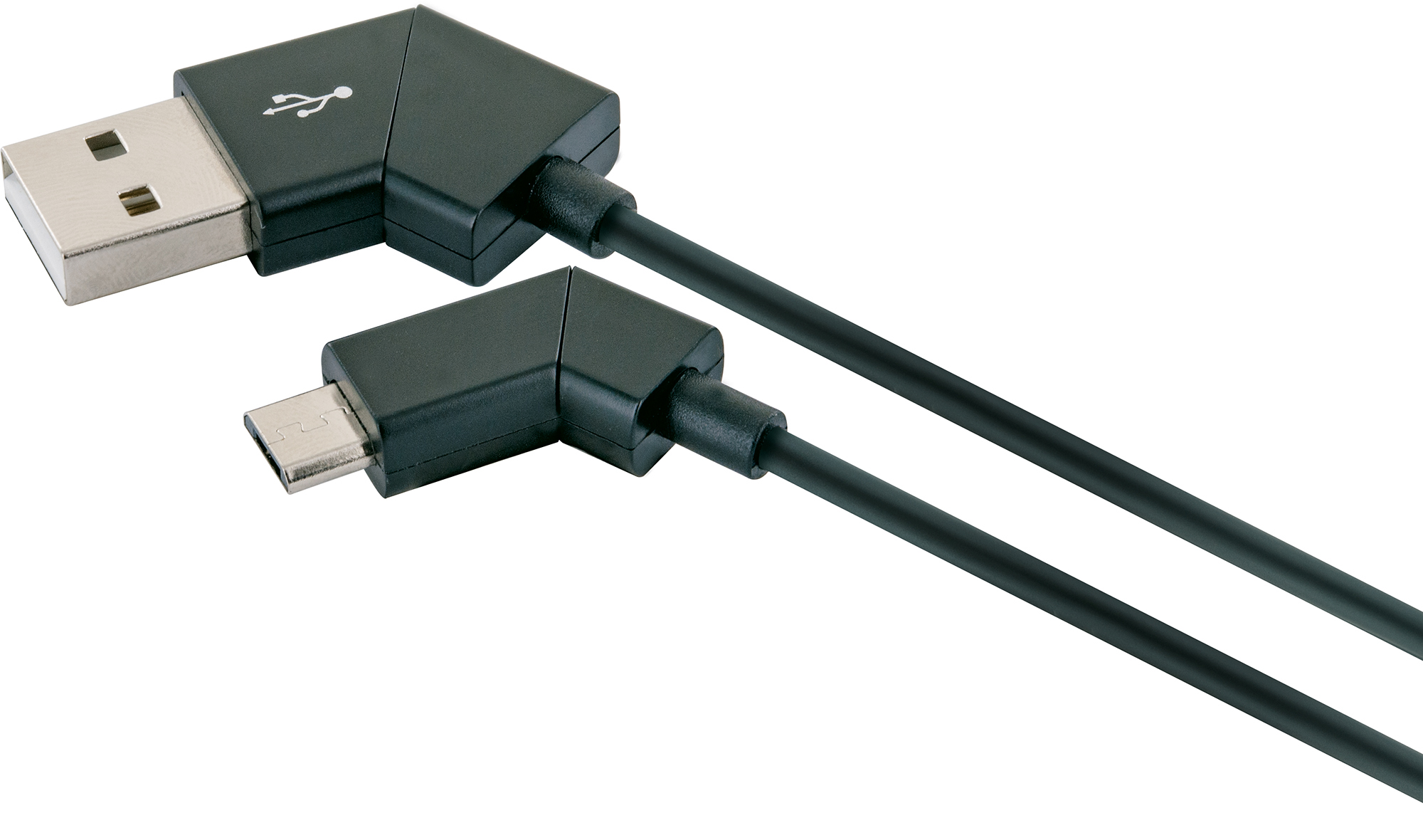 Sync A SCHWAIGER USB Ladekabel, Micro 533-, Micro B m, Stecker Stecker, 1,2 drehbar zu & USB -LKW120M 2.0 Schwarz USB