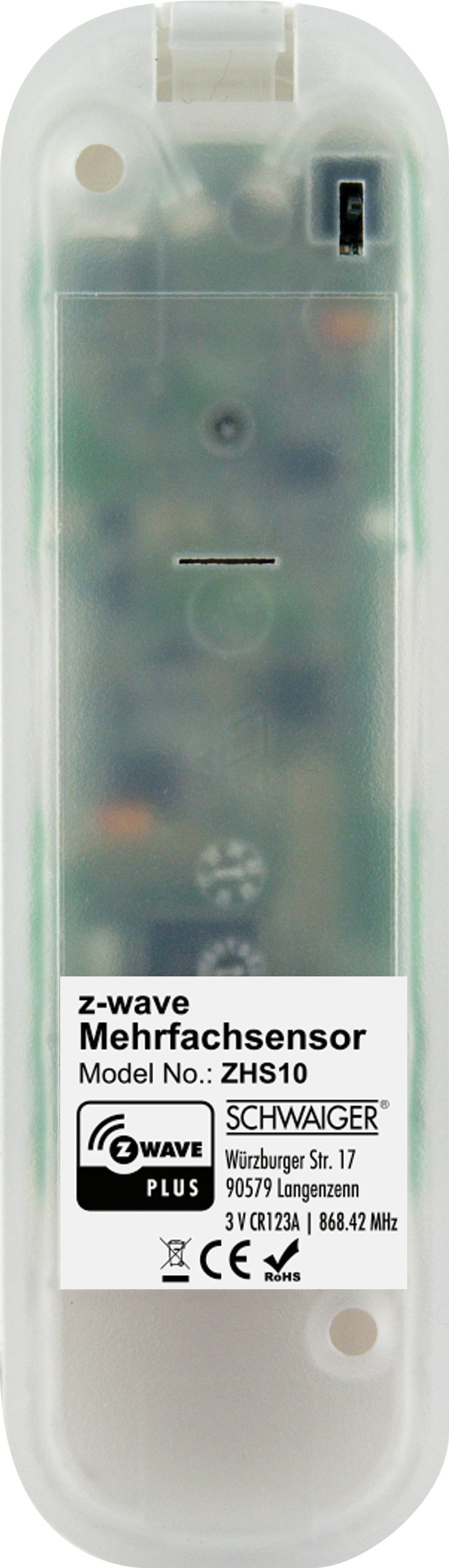 Fenster - Weiß - Mehrfachsensor 1 und Tür- 4 - -ZHS10- Licht Temperatur SCHWAIGER Bewegung in