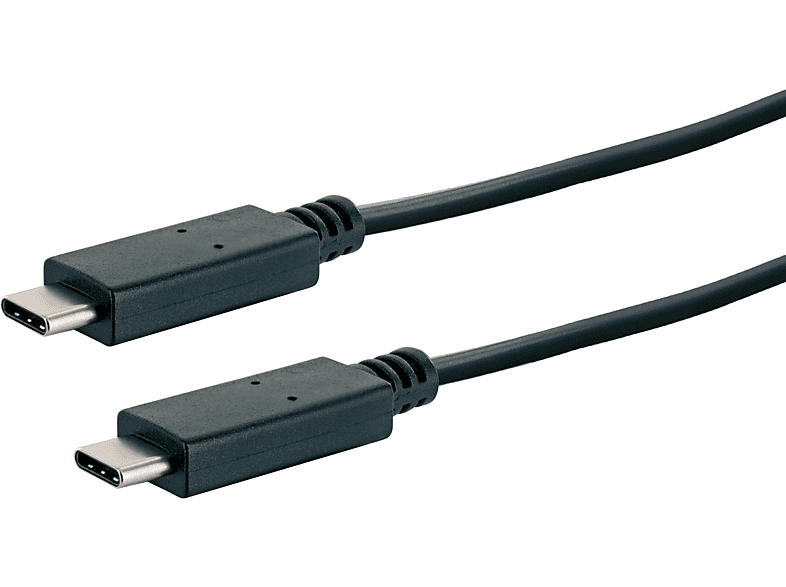 SCHWAIGER -LK101C 531-, Type Stecker Schwarz USB C) C zu Stecker, 1 3.1 Sync & USB C) Ladekabel 3.1 m, (Type (Type