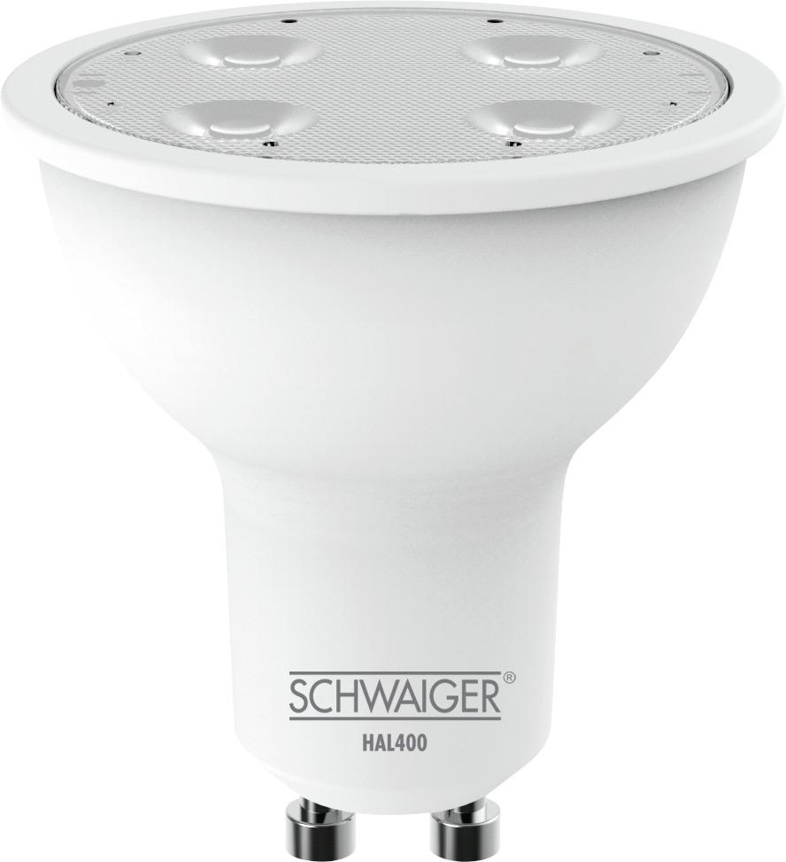 Set dimmbares Warmweiß Wohnlicht Leuchtmittel als SCHWAIGER -HALSET400- (GU10) LED