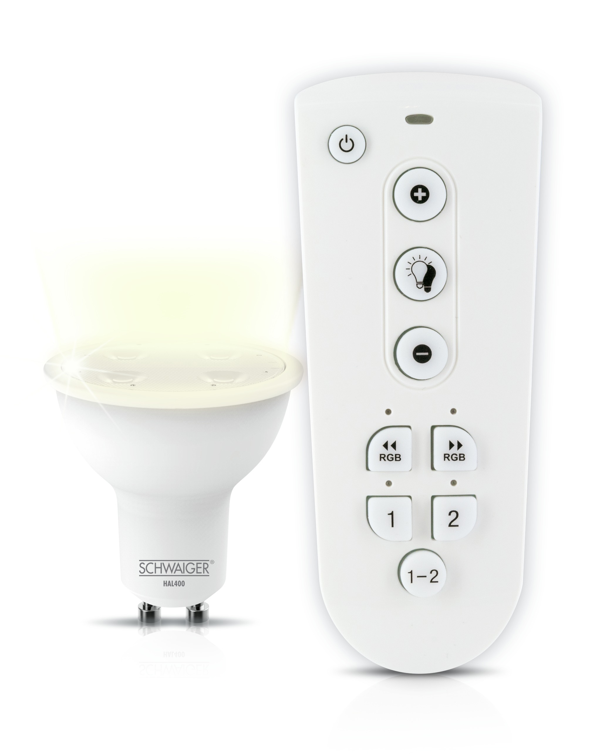 LED (GU10) als Warmweiß SCHWAIGER -HALSET400- Leuchtmittel Set dimmbares Wohnlicht