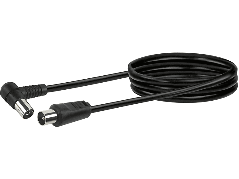 SCHWAIGER -KVKW15 533- Antennen Anschlusskabel (75 dB) IEC Winkelbuchse zu IEC Stecker | Antennen- & TV-Zubehör