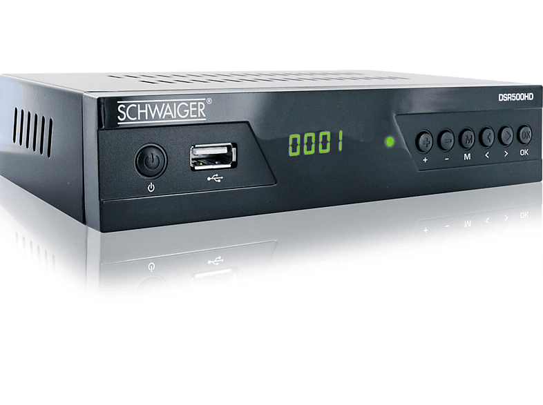 SCHWAIGER -DSR500HD- FULL HD Satellitenreceiver Free to Air (FTA) (DVB-S2, Schwarz)