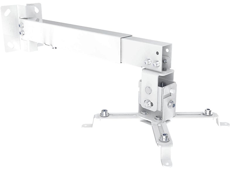 Universal-Deckenhalterung Für Projektor/Kamera – Höhenverstellbar 29-56 Cm, Mit Ablage, Weiß
