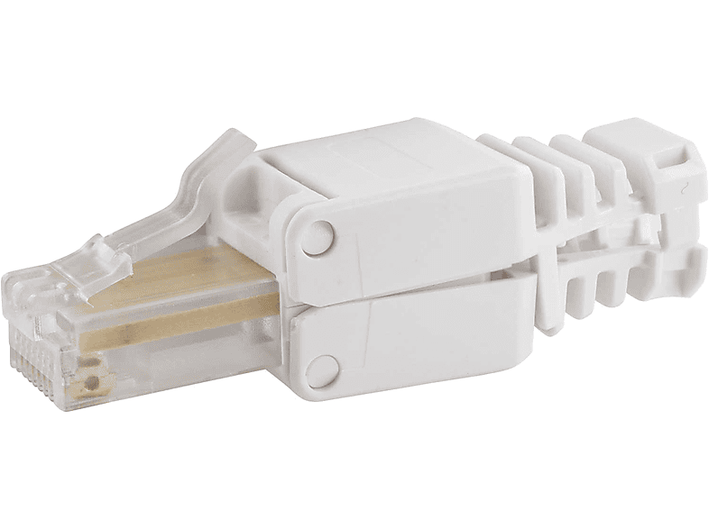SCHWAIGER -NWST32 532- Netzwerkstecker CAT5e, Weiß