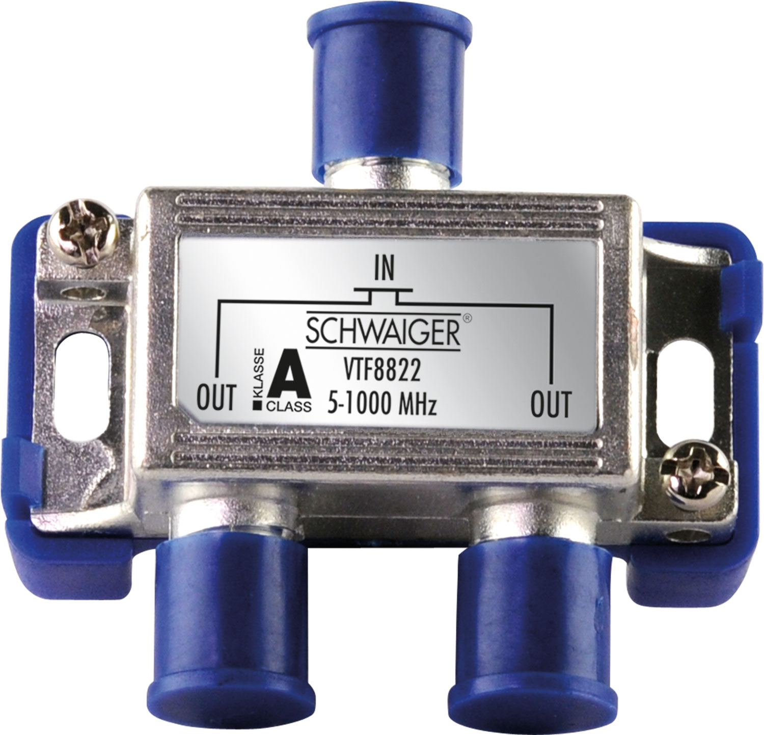 SCHWAIGER -VTF8822 241- 2-fach Verteiler Kabel- für Antennenanlagen und (4 dB)