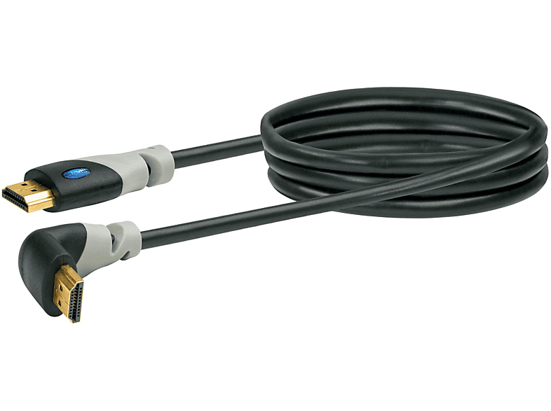 SCHWAIGER -HDMW15 533- High-Speed-HDMI-Kabel mit Ethernet HDMI-Winkelstecker zu HDMI-Stecker