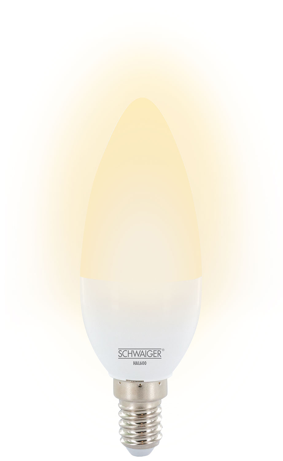 SCHWAIGER -HAL600- Warmweiß LED Wohnlicht dimmbares (E14) als Leuchtmittel