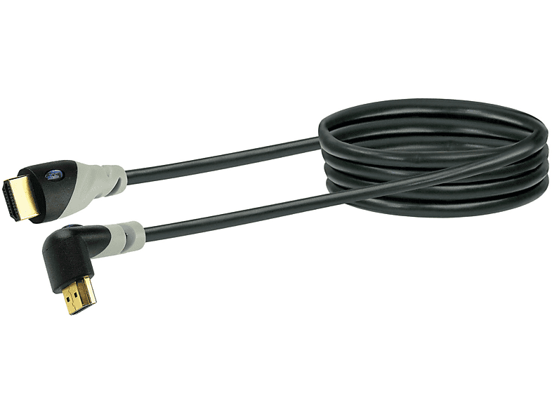 SCHWAIGER -HDMW30 533- High-Speed-HDMI-Kabel mit Ethernet HDMI-Winkelstecker zu HDMI-Stecker