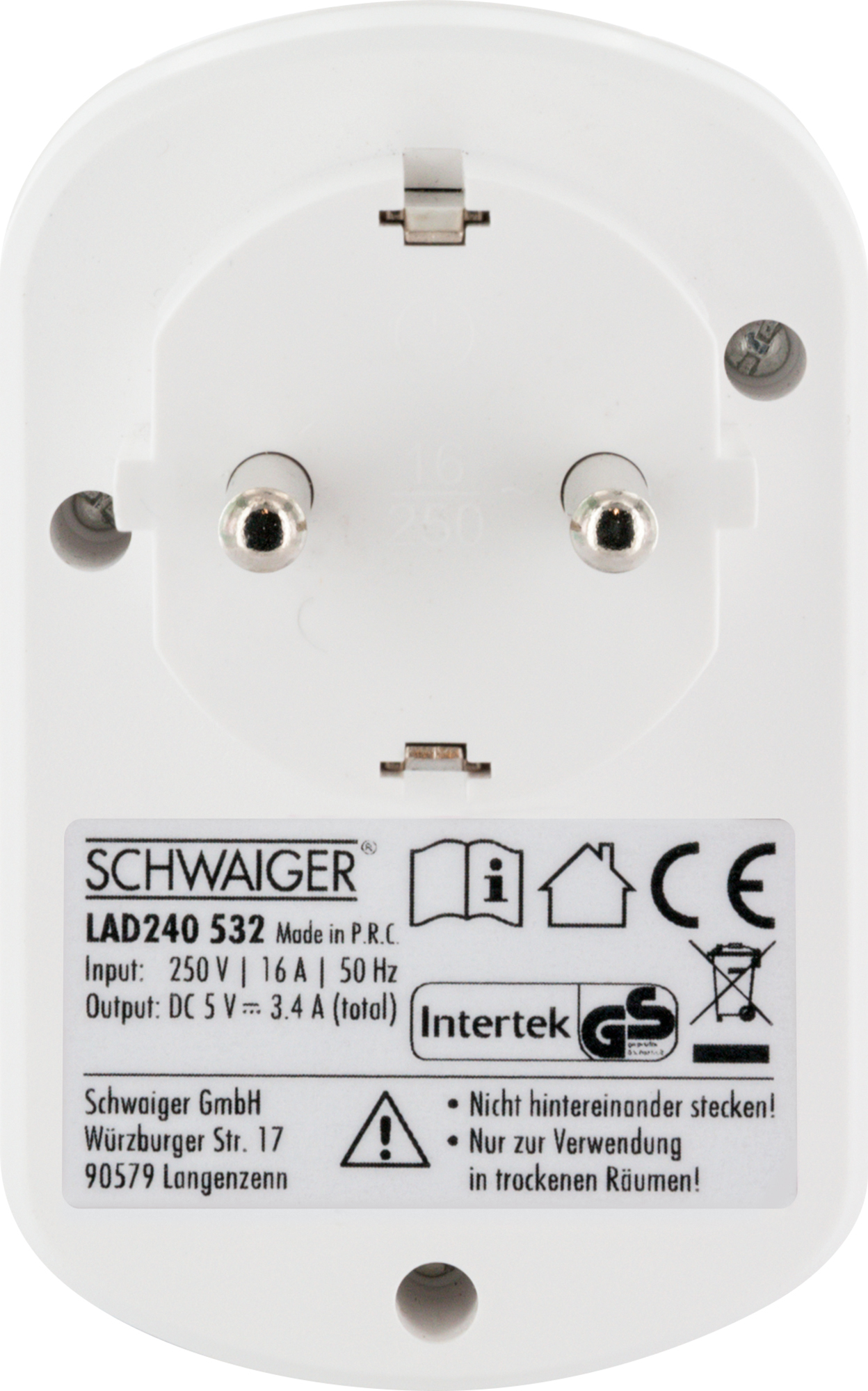 SCHWAIGER - Micro-B 2m USB A Micro-USB B Nero cavo USB