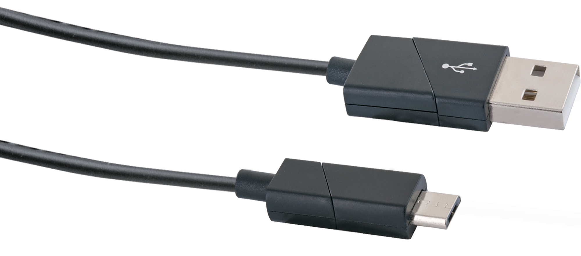 Sync A SCHWAIGER USB Ladekabel, Micro 533-, Micro B m, Stecker Stecker, 1,2 drehbar zu & USB -LKW120M 2.0 Schwarz USB