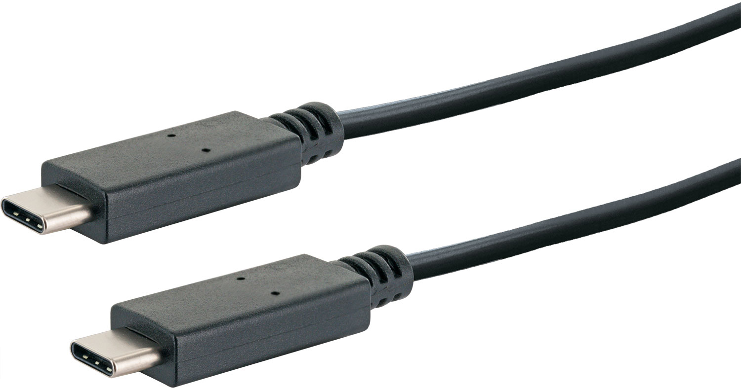 USB USB 3.2 C -CK3131 533-, zu USB 1 Type C Stecker Anschlusskabel Stecker, m, SCHWAIGER Type Schwarz