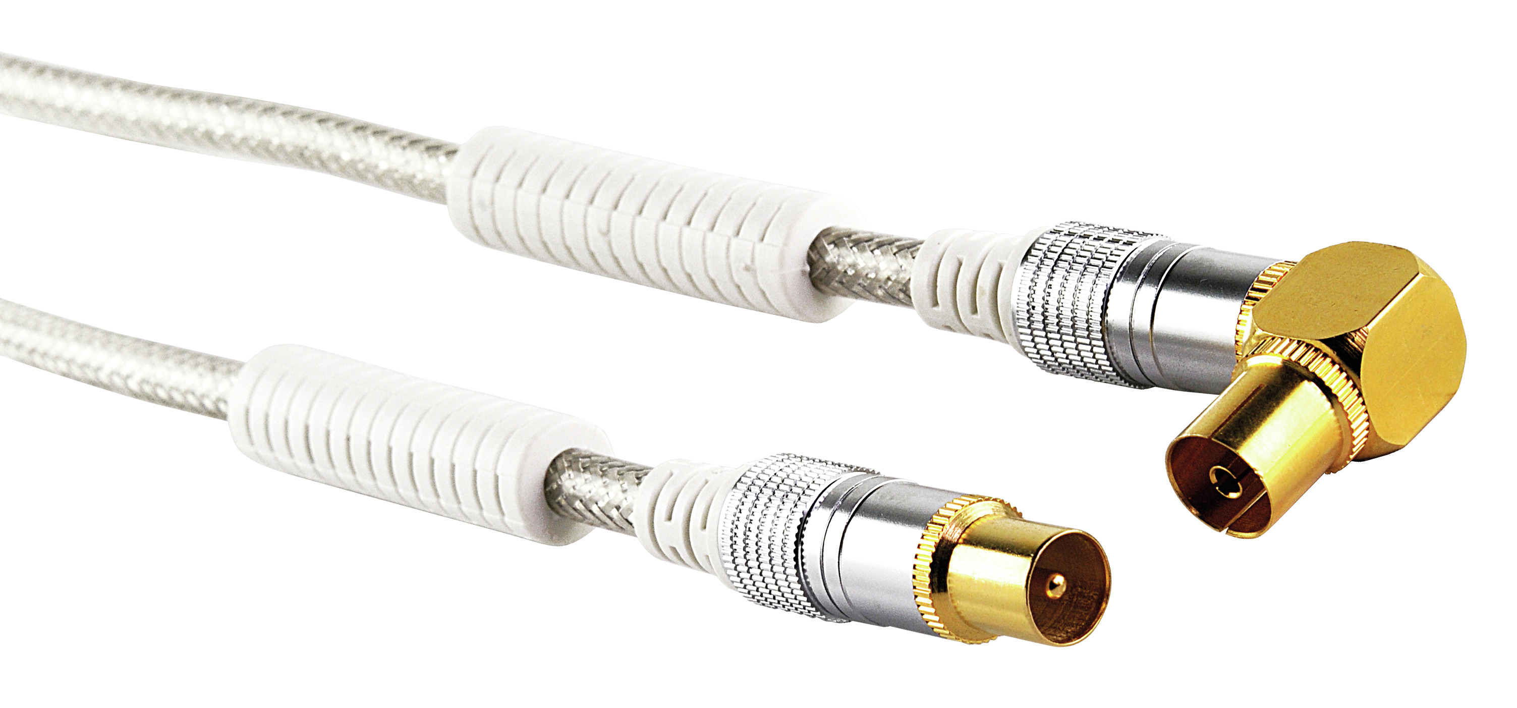 SCHWAIGER -KVKWHD50 531- Antennen Anschlusskabel Stecker, dB) IEC mit Ferritkern zu (110 Winkelbuchse IEC